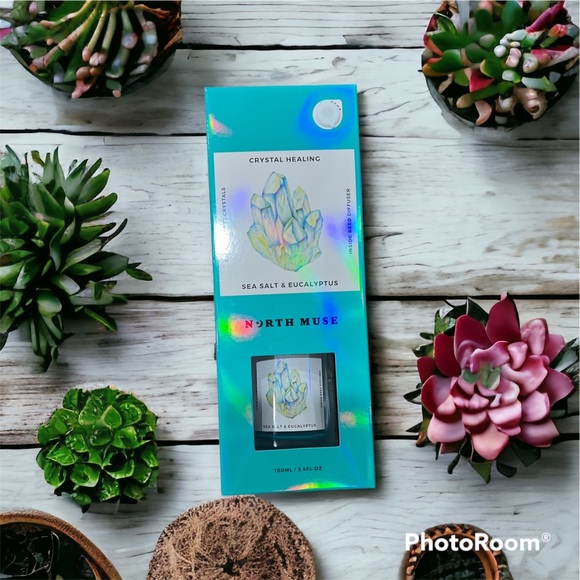 North Muse Accents Crystal Healing Reed Diffuser Sea Salt
